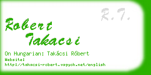 robert takacsi business card