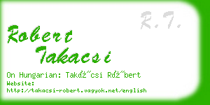robert takacsi business card
